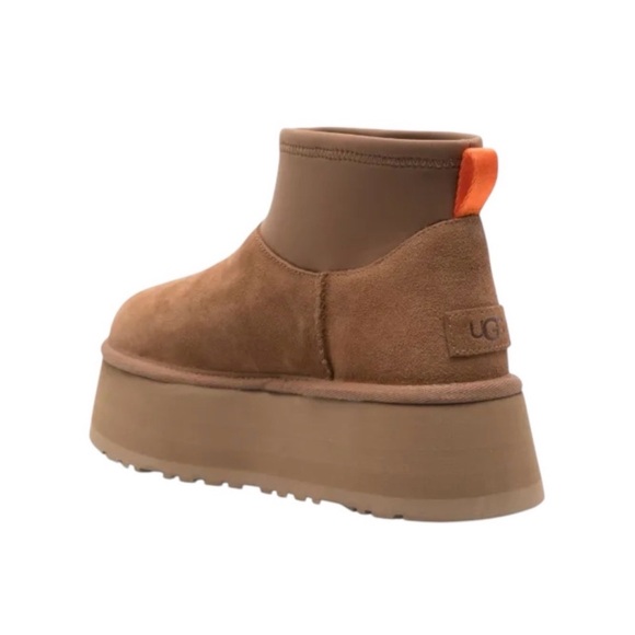 NIB UGG Classic Mini Dipper Platform Boots Chestnut Sz 9 Cozy Chic Trendy - Picture 9 of 9